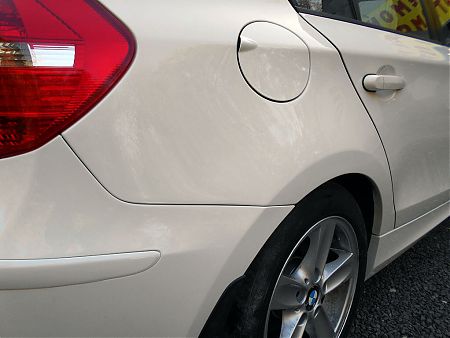 Заднее крыло BMW 116i после покраски и ремонта